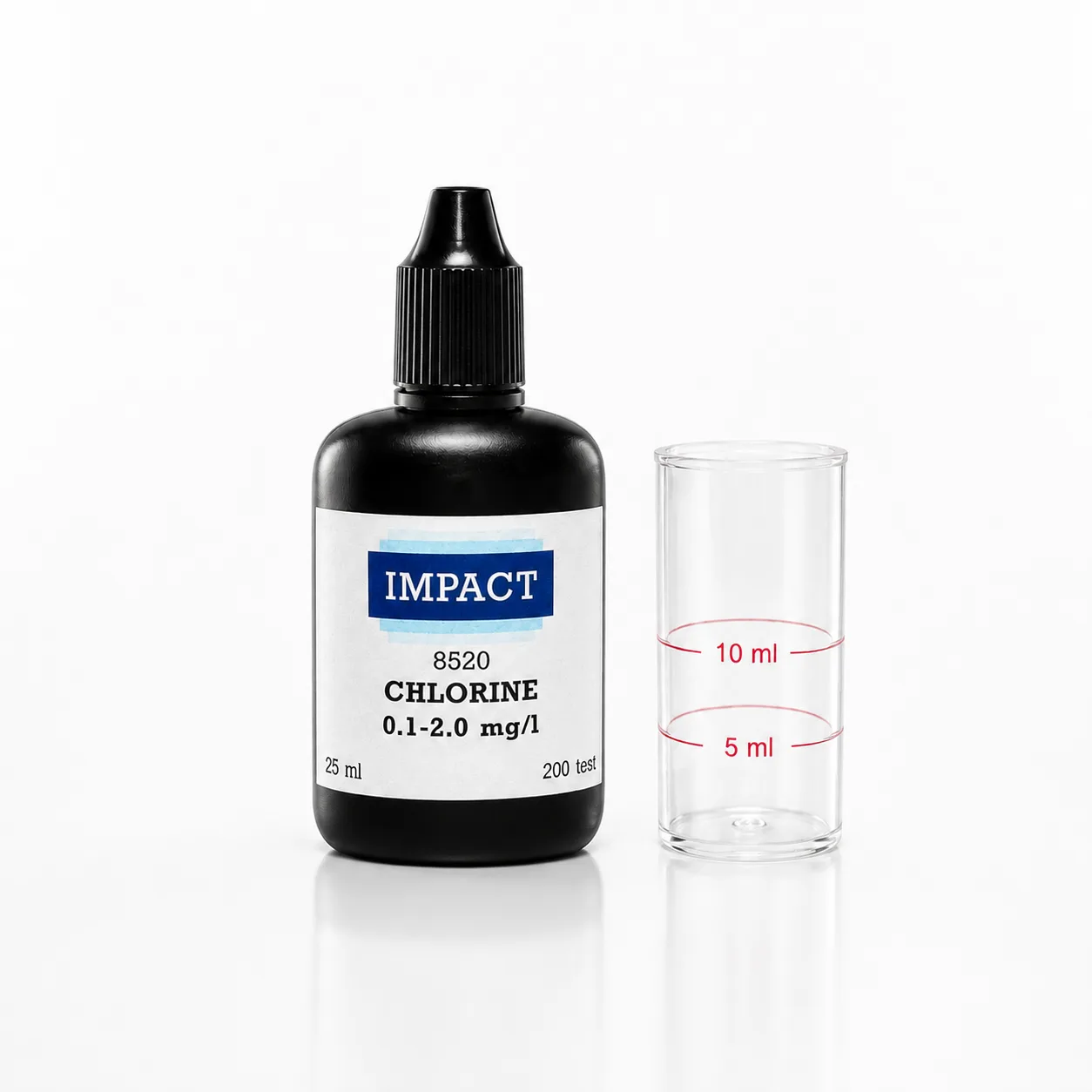 ชุดทดสอบคลอรีน IMPACT 8520 ช่วงวัด 0.1–2.0 mg/L พร้อมหลอดทดสอบ